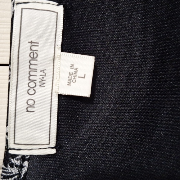 No Comment sheer lined mini dress - L - floral black/white - Picture 3 of 9